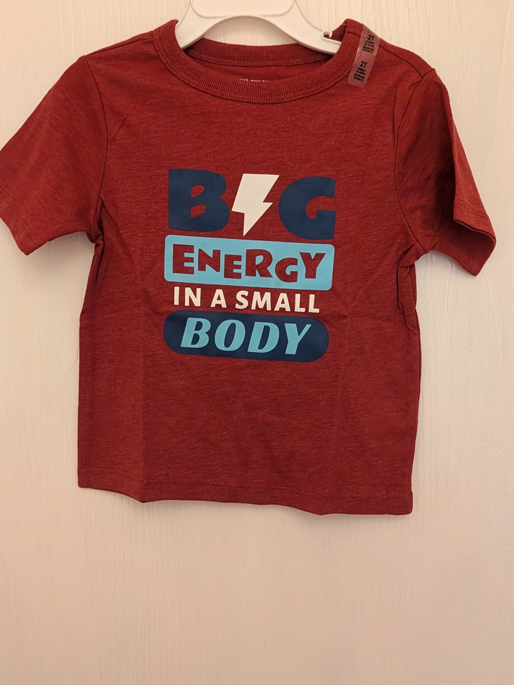The Children's Place Red Graphic 'Big Energy' Short Sleeve Tee